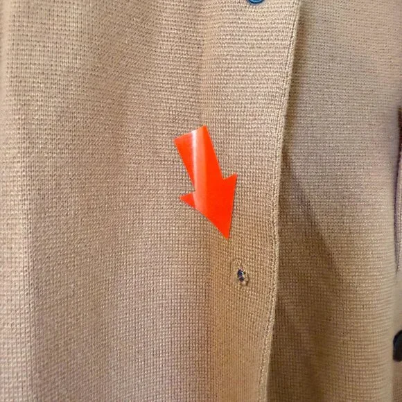 American Heritage Orange Birdseye Sweater Cardigan